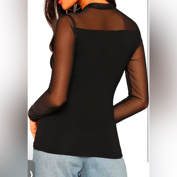 Sheer Mesh Longsleeve turtleneck - Picture 4 of 8
